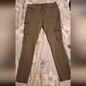 Allen B. By Allen Schwartz Khaki Cargo Skinny Pants